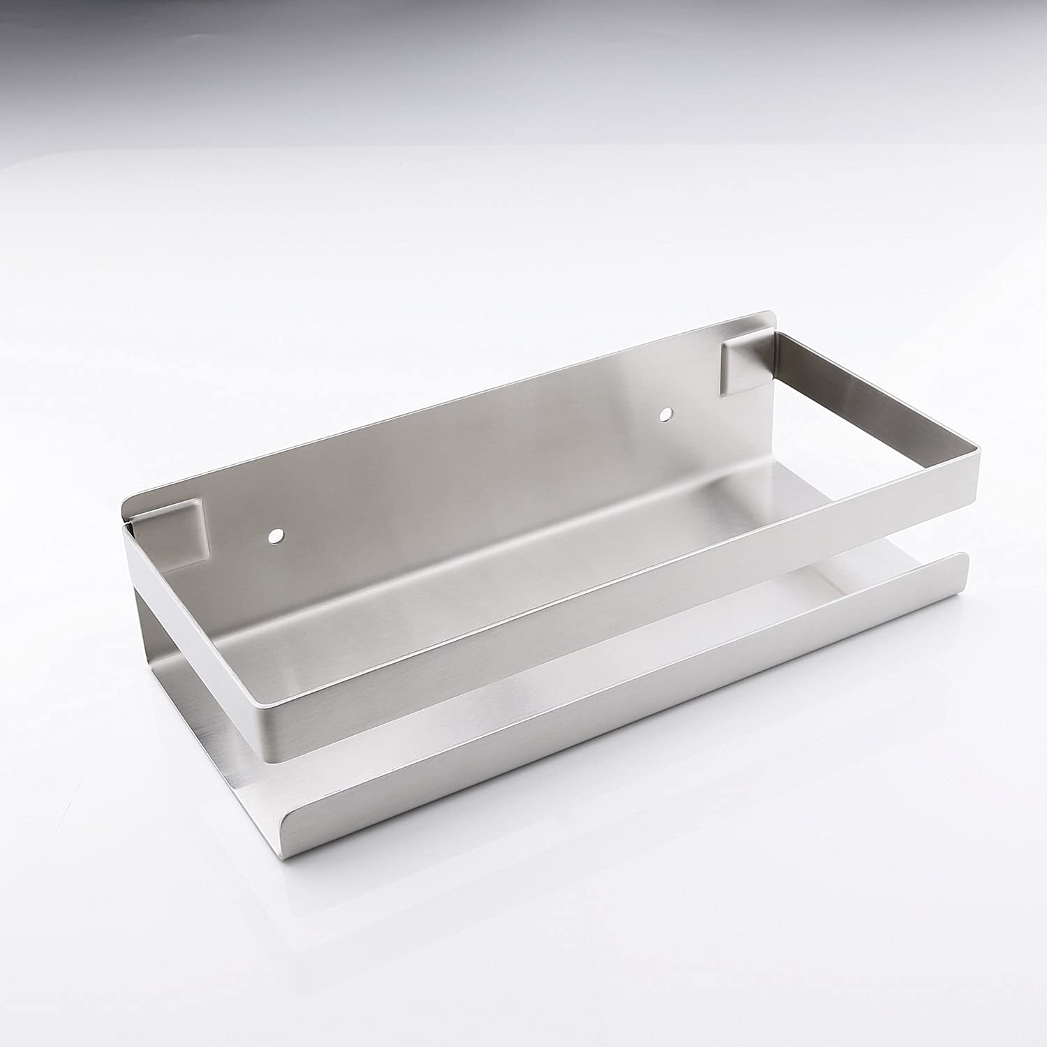 Estantes de baño exquisitos Caddy de ducha Estante de baño de acero inoxidable 304, Estante de esquina de ducha, Ducha de baño cuadrada Montado en la pared Organizador de almacenamiento Estante de alm