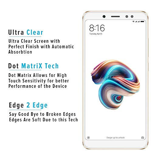 Image of JGD PRODUCTS (White Tempered Glass for Redmi Note 5 Pro with Full Edge to Edge Screen Coverage and easy installation kit