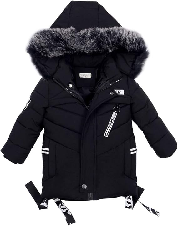 LPATTERN Enfant Garçon Hiver Manteau Fourrure à Capuchon Parkas Froid  épaissir Manteau : Amazon.fr: Vêtements