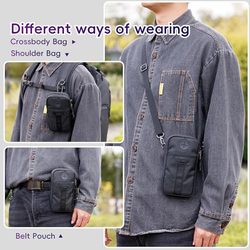 KIWIFOTOS Mini Crossbody Sling Bag for Women Chest Bag Water Resistant Fanny Pack for iphone 16 Pro Max Workout Travelling4