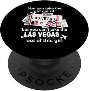 Girl from Las Vegas Boarding Pass - Flight Ticket Las Vegas PopSockets Swappable PopGrip