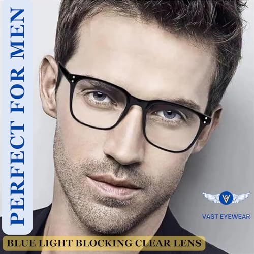 Image of Vast Photochromic Blue Cut Computer Glasses for Eye Protection | Zero Power Anti Glare & Blue Light Filter | UV Protect Specs for Men & Women| Frames| Cooling Glasses Lens