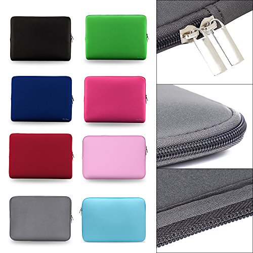 Festnight Zipper bolsa de manga macia para MacBook Air Ultrabook Laptop Notebook 11 polegadas 11