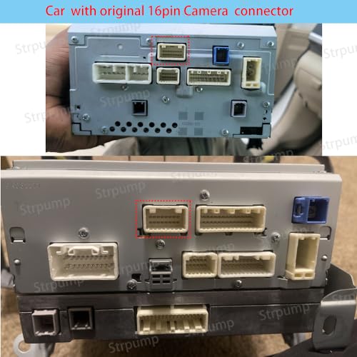 Strpump for Toyota Camry RAV4 Highlander OEM Car Parking Reverse Rearview Backup Camera RCA Video Retain Cable Adapter Plug Output 16 Pin by Strpump - Image 2