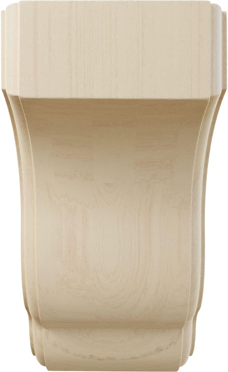 Ekena Millwork COR03X04X06CPRW Capistrano Mission Wood Corbels, 3 1/2"W x 4"D x 6 1/2"H, Rubberwood