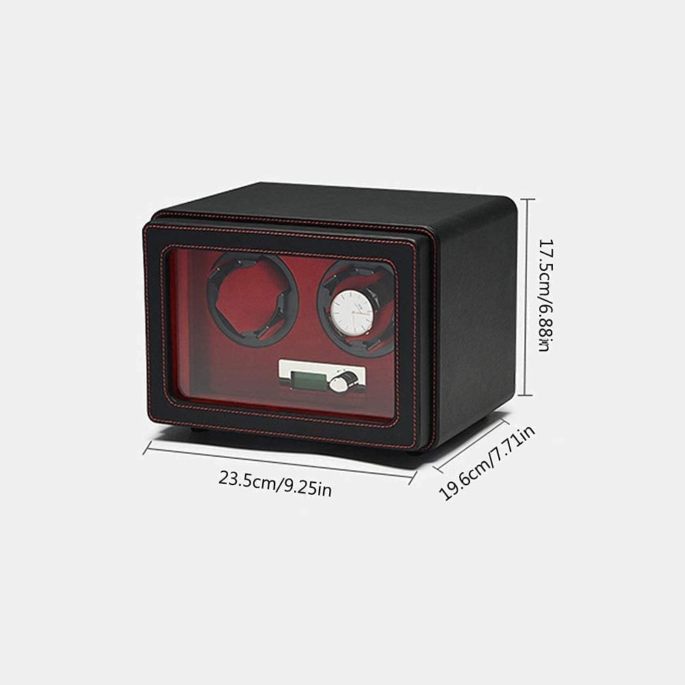 Boîte pour montres automatiques, remontoir pour montres LCD, étui pour rotation de montres mécaniques intelligentes en cuir résistant à l'usure en MDF – Fait à la main Beautiful Scenery