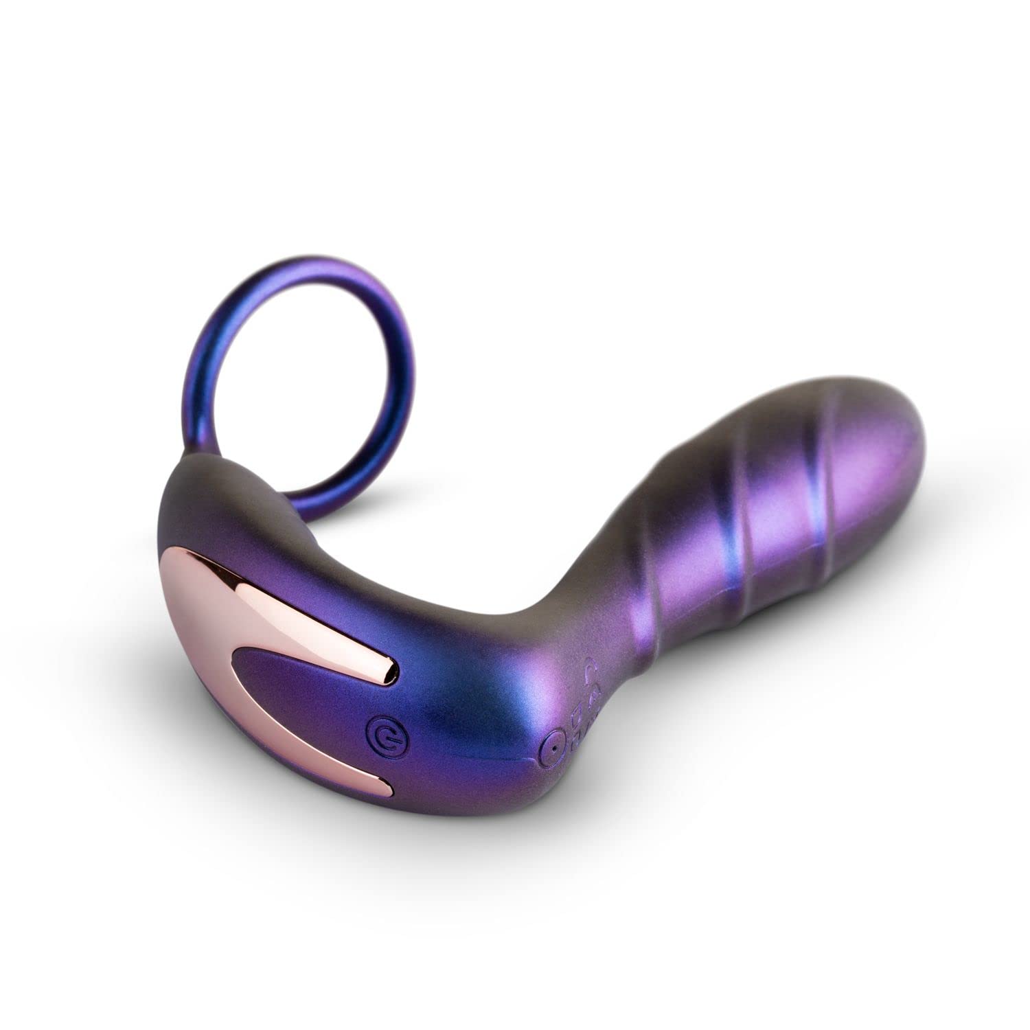 Hueman Black Hole Vibratore Anale con Cockring, Vibratore Anale con Telecomando Wireless, Stimolazione della Prostata e un'Erezione dura e Lunga, Lunghezza Inseribile 11cm, Viola