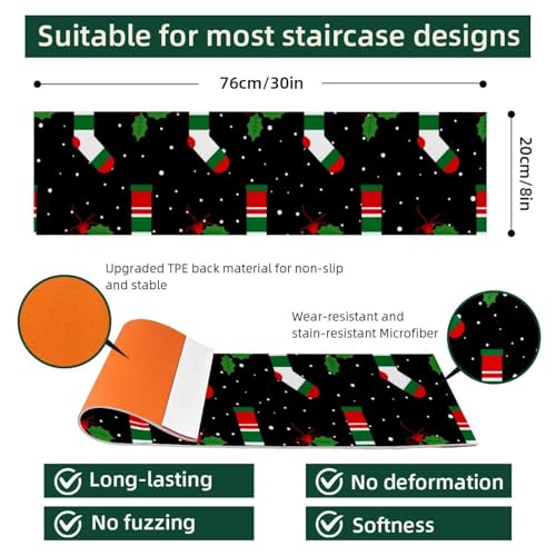Tapis d'escalier antidérapant haut de gamme envers TPE lot de 15 - 5