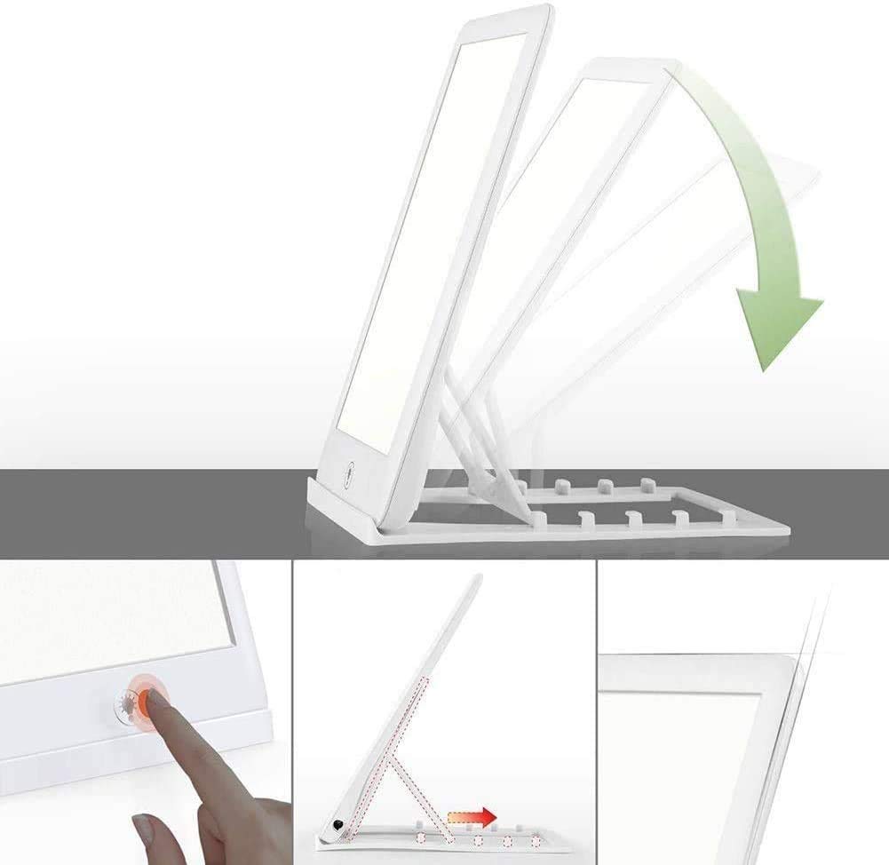 Lampada da Terapia Luminosa, Luce Bianca a 10000 LUC LED UV-Free 10000 LED, Controllo del Tocco con Livelli di luminosità Regolabile, Funzione Timer