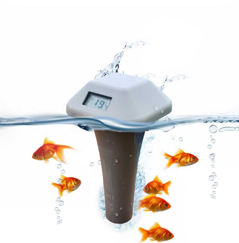 Ecowitt Termómetro de piscina WN36, flotante de fácil lectura, inalámbrico para piscina, spa y jacuzzi, compatible con multicanal GW1100/GW2000 868 MHZ