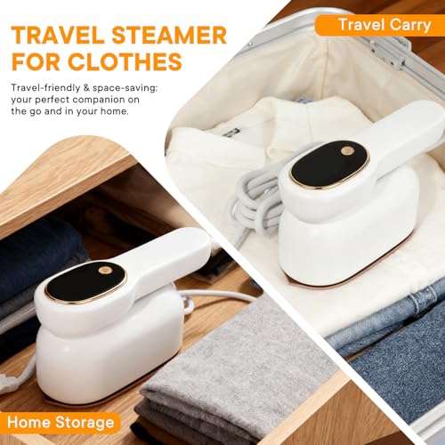 Image of Smart Travel Steamer for Clothes, 1200W Handheld mini travel Steam All-in-One Portable Steamer Iron with LCD Display, 3 Steam Modes & 5s Fast Heat-up, Garment Steamer for Travel