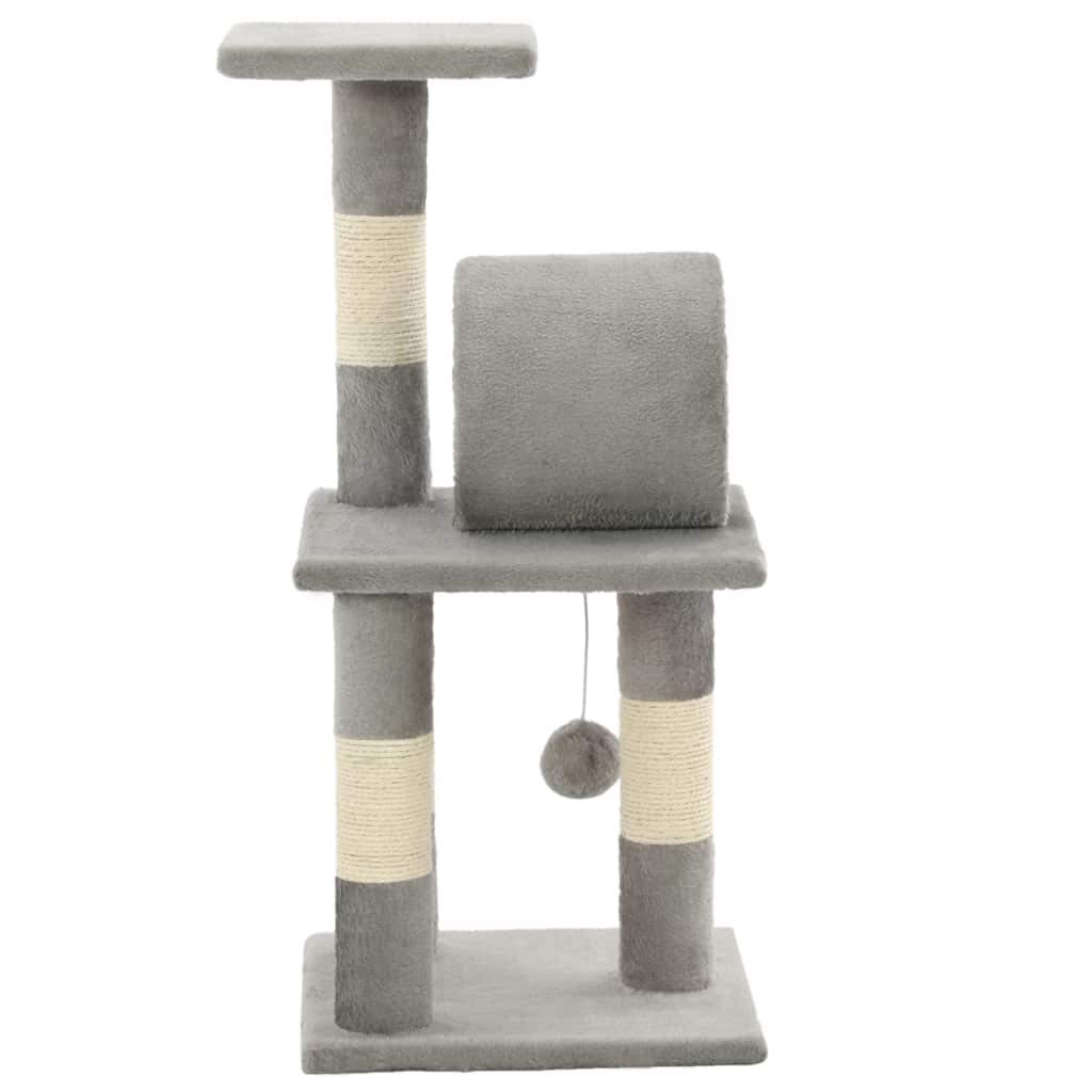 Chusui Rascador para Gatos con Poste de sisal, Arbol para Gatos, Gatos Accesorios, Arranhador para Gatos, Arbol Rascador Gatos, 65 cm Gris