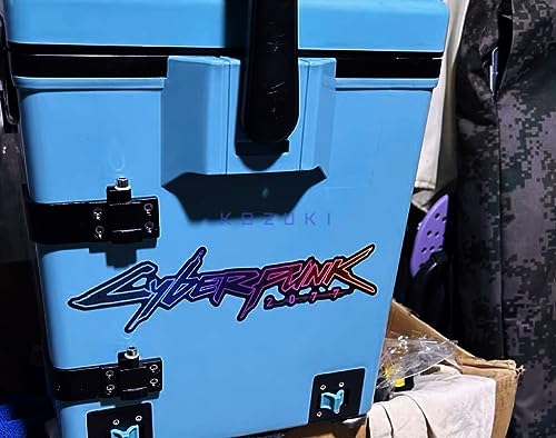 Image of Cyberpunk Vinyl Sticker and Car Decal - Water Proof, Reflective for Car, Laptop (Brown+Blue)