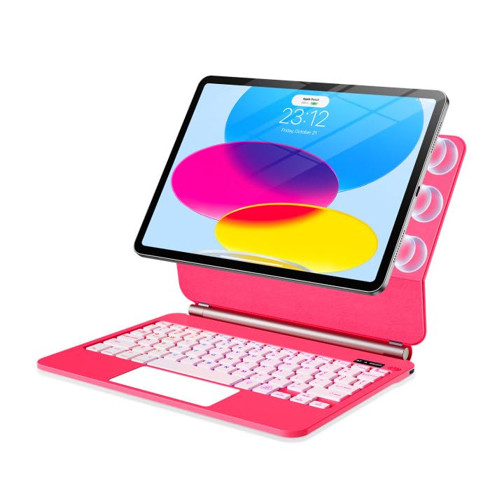 for iPad 11th (A16) &amp; 10th Generation Case with Keyboard – Magic-Style Magnetic -Ultra-Slim Protective Case- Backlight -Multi-Touch Trackpad Keyboard Case for iPad 11 inch 2025&amp;10th Gen 10.9 inch