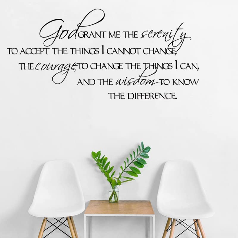 Gadgets Wrap God Grant Me The Serenity The Difference Quote Wall Sticker Wall Decal Mural Vinyl Sticker (56cm x 118cm)