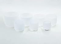 Vista 2 de Leize Juego de 7 cuencos de cristal de cuarzo impecables de 6 a 12 pulgadas con fundas de transporte resistentes y mazo de gamuza