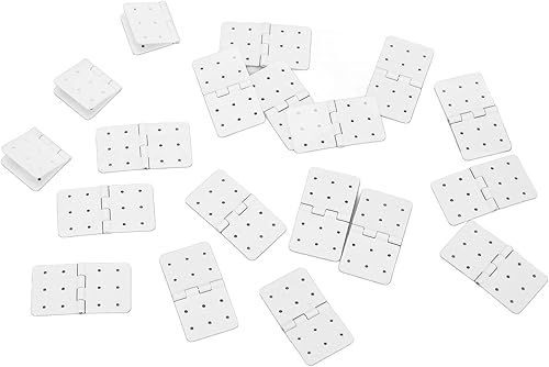Bisagras de aviones RC, 40PCS RC Bisagras con clavijas de control remoto de avión Bisagra de plástico Modelo de avión alas piezas (L)
