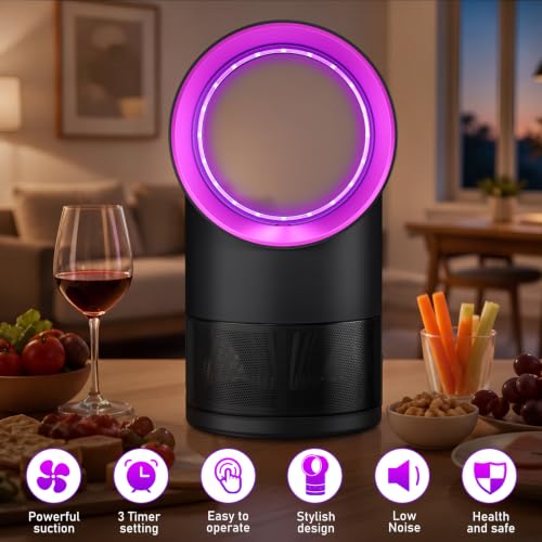 Image of Fly Trap Indoor, Gnat Traps House Indoor, Indoor Pink Insect Trap with Timer