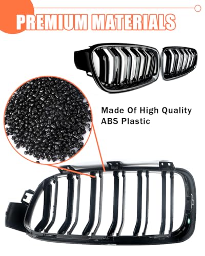 MAGICKIT F30 Front Grille for BMW 3 Series F30 F31 F35 318d 320d 330d 320i 328i 335i 335i xDrive Kidney Grilles Gloss Black Double Slat Grill 2012-2018 - Image 3