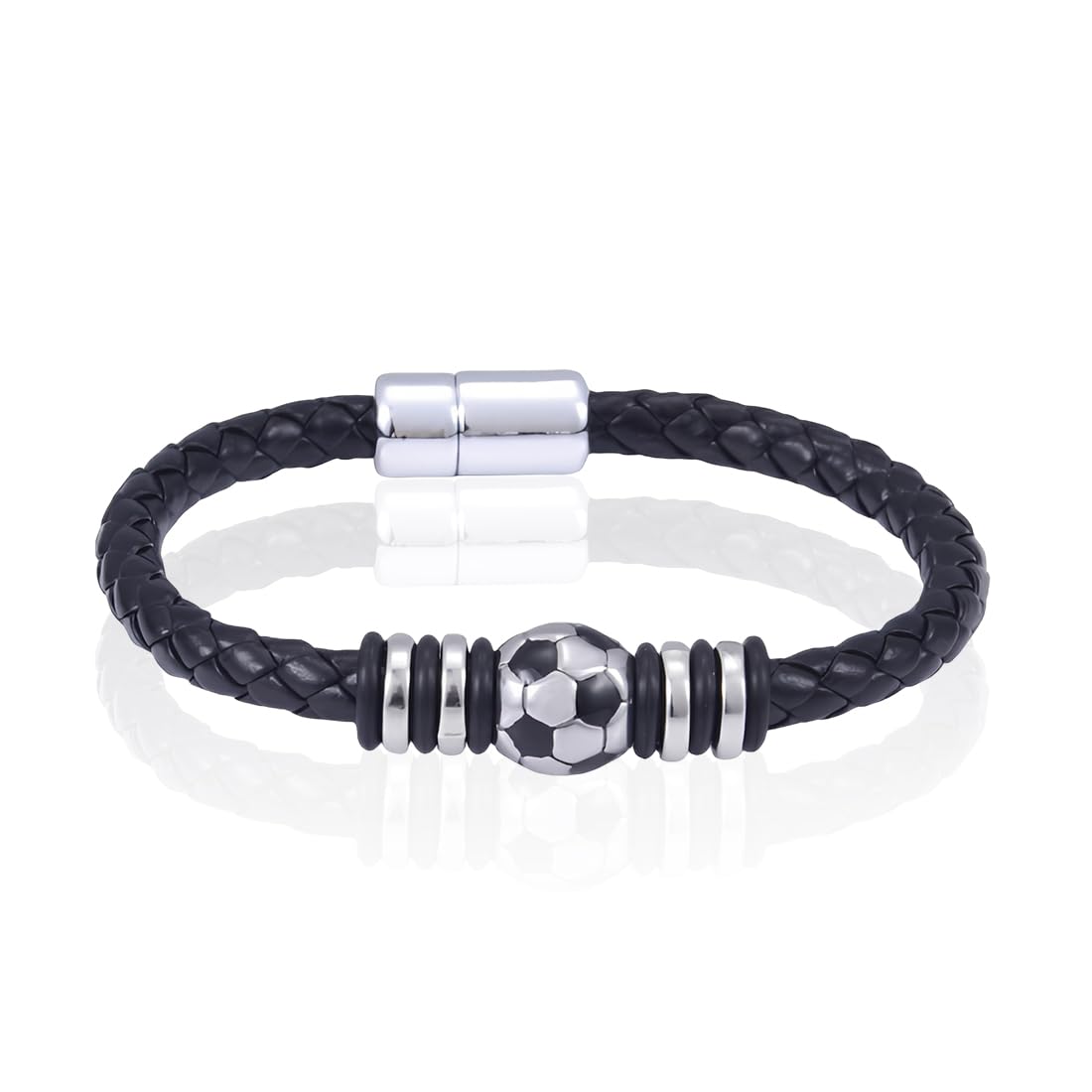 1 pieza Ideas de regalo para chico Longitud 7,5 pulgadas Pulseras para niño Pulsera de fútbol para chicos Regalos de cumpleaños y Navidad