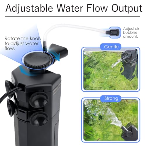 Image of hygger Fish Tank Corner Filter 80GPH for 5~10 Gallon Aquarium