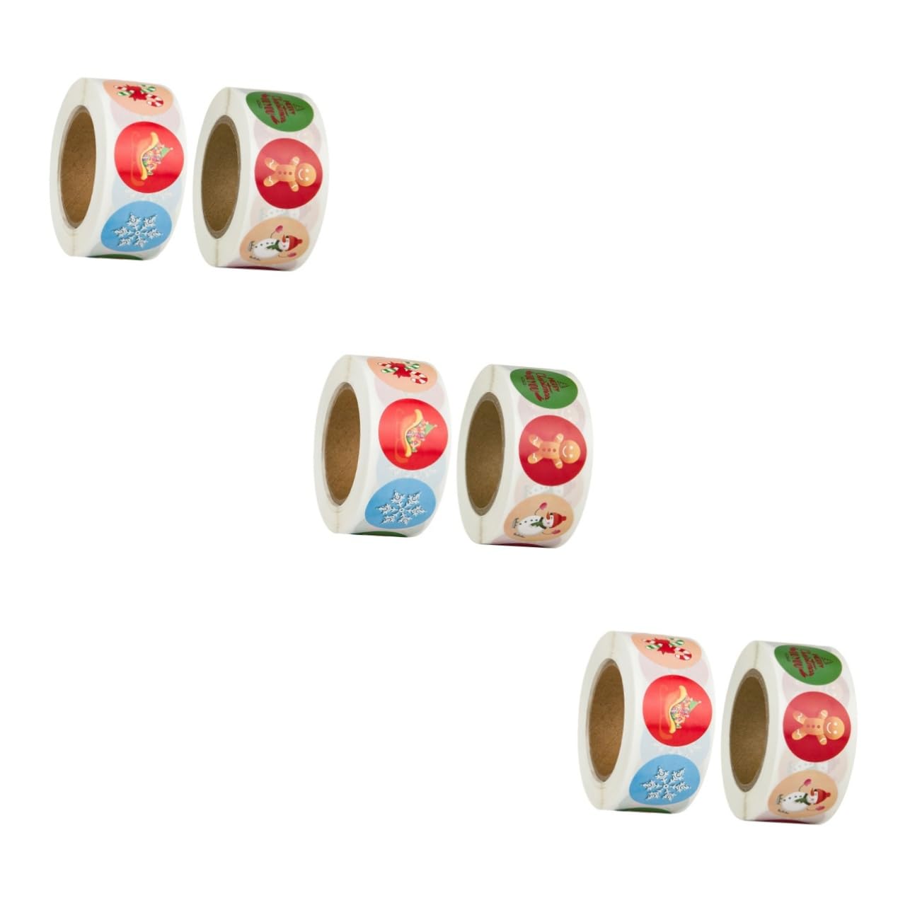 NUOBESTY 3 Set Adesivi Etichette Adesive Natalizie Etichette Adesive Natale Etichette Natalizie Etichetta Punto Autoadesive Fai Da Te Carta 2 * 3