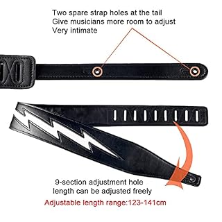 XWWDP Sangle de Guitare en Cuir Unique Confortable Sangle de Basse électrique Acoustique Accessoires de Guitare (Color… - Les Beatles, Paul McCartney, John Lennon, RIngo Starr, George Harrison XWWDP Sangle de Guitare en Cuir Unique Confortable Sangle de Basse électrique Acoustique Accessoires de Guitare (Color… – Image 5