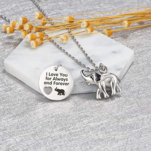 I Love You for Always and Forever Elephant Urn Necklace for Ashes Cremation Urn Pendant Keepsake Jewelry2