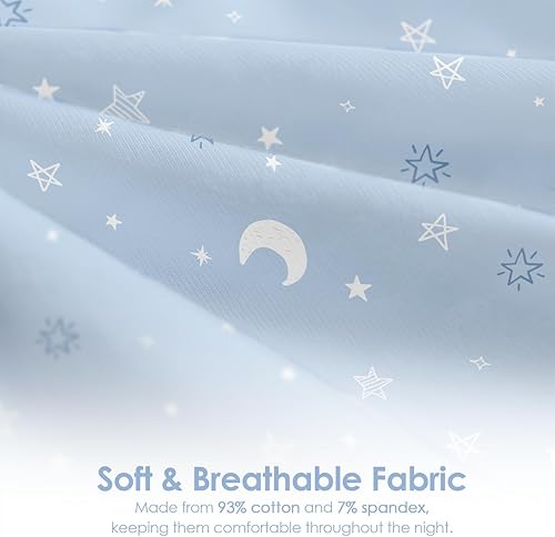 Miniatura 3 de Manta para bebé de 0 a 2 meses, saco de dormir de algodón con cremallera y brazos, mantas para bebés recién nacidos y niños (elefante, luna de