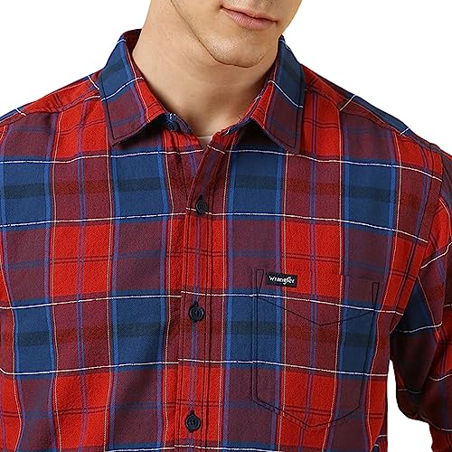 Image of Wrangler Men's Checked Green Shirt
