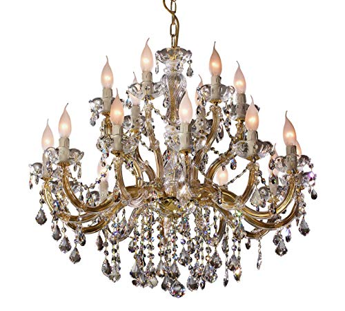 Lustre 18 bras Ø 75 cm avec SPECTRA® Cristal de SWAROVSKI, de couleur or (laiton)