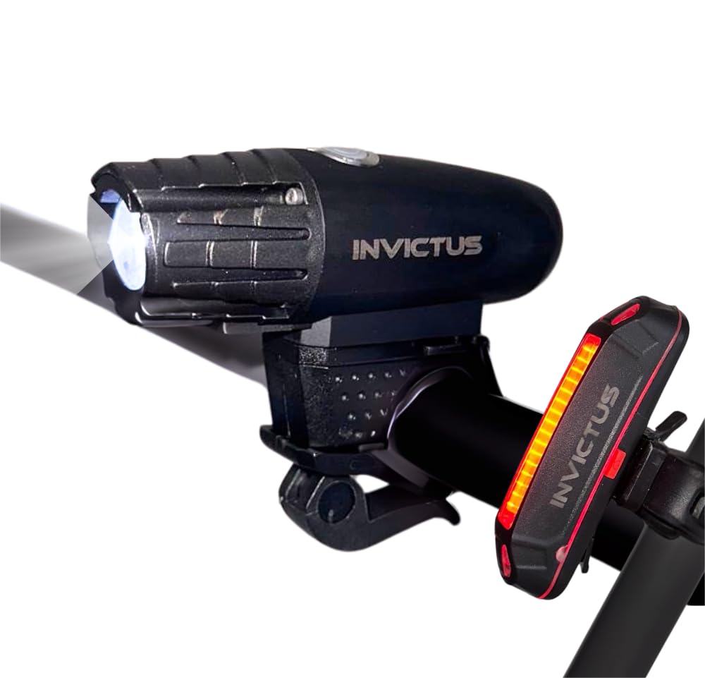 Bike Lights Set USB Rechargeable, Ultra Bright LED Front & Rear Bicycle Lights, Waterproof, 4 Modes, Long Battery Life