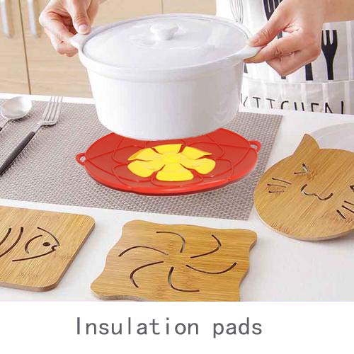 Ausincere Spill Stopper Lid Cover,Anti Spill Lid Cover,No Boil Over Lid,Pot Cover Silicone Spill Stopper Lid,Boil Over Safeguard, 10.2Inch+11Inch Multi-Function Kitchen Tool #TOP5