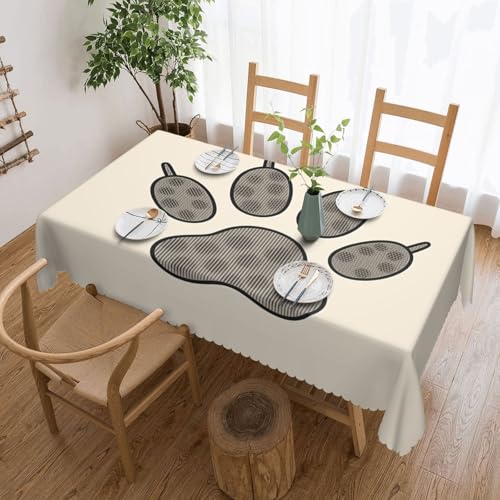 Nappe anti tache rectangle 137x183cm imperméable motif os de chien
