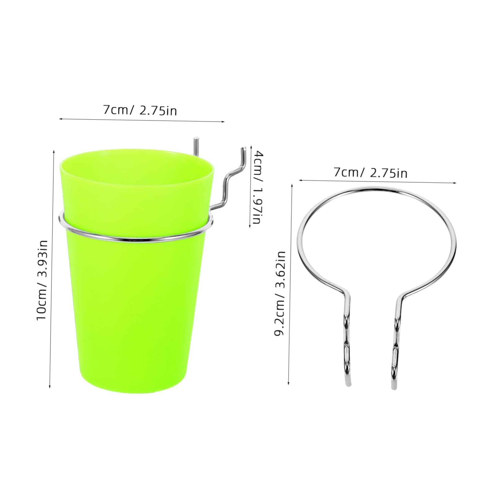 PRETYZOOM 6pcs Pegboard Cup Holder Organizer with Hooks Versatile Storage for Art and Craft Supplies for Supermarkets and Retail Displays Design