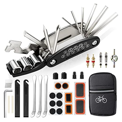 URBZUE Fahrrad Reparatur Set, Fahrrad Multitool Reparatursatz, 16-in-1 Werkzeuge für Fahrrad-Multitool Kit Multifunktionswerkzeug Reparatur Fahrradwerkzeug Tool für Mountainbike