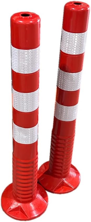 車線分離標 コーンポスト 75cm 2本セット 柔軟素材 バリカー 反射 ポール ガード 駐車禁止 視線誘導標 ガイドポスト 進入禁