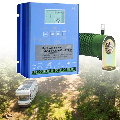 Kit éolienne horizontale CA pour électrifier un site isolé en 12V 24V 48V avec régulateur hybride