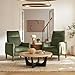 mopio Arthur Recliner Chair with 3 Positions, Accent Armchair, Mid Century Modern Reading Chair, High Back Padded Support Comfy Sleeper Armchair (Olive Green Velvet)