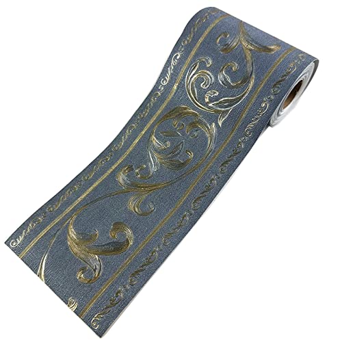 Moyishi Rouleau de 5 mètres de pivoine royale 3D - Facile à appliquer - Gris