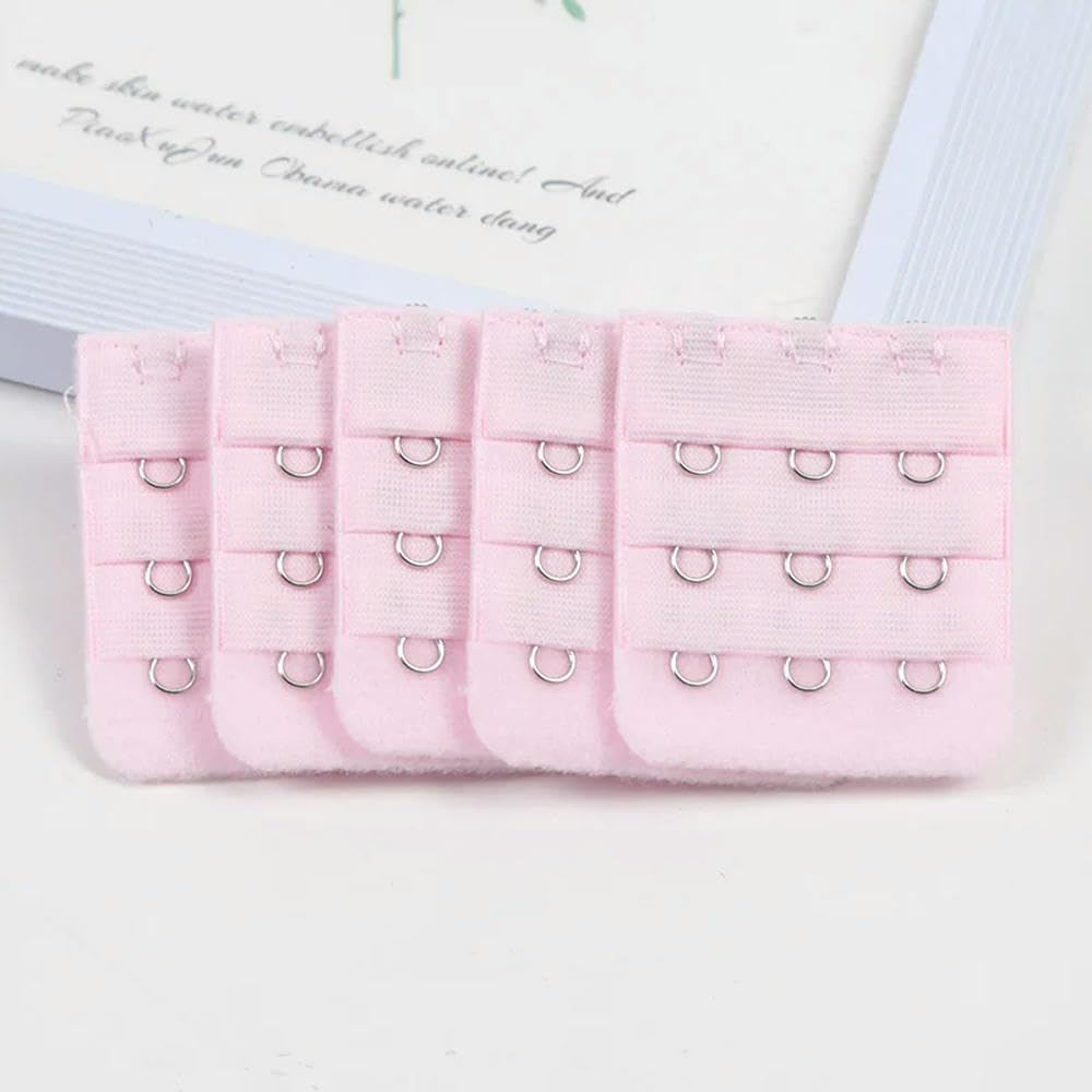LIUXIN 5Pcs Bra Extender Strap Extension 3 Hooks 3 Rows Width 4.5cm Women Intimates Adjustable Bra Hook