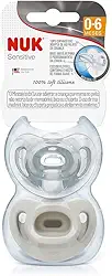 NUK Kit C/ 2 Chupetas Sensitive Soft Fashion 100% Silicone Neutral S1