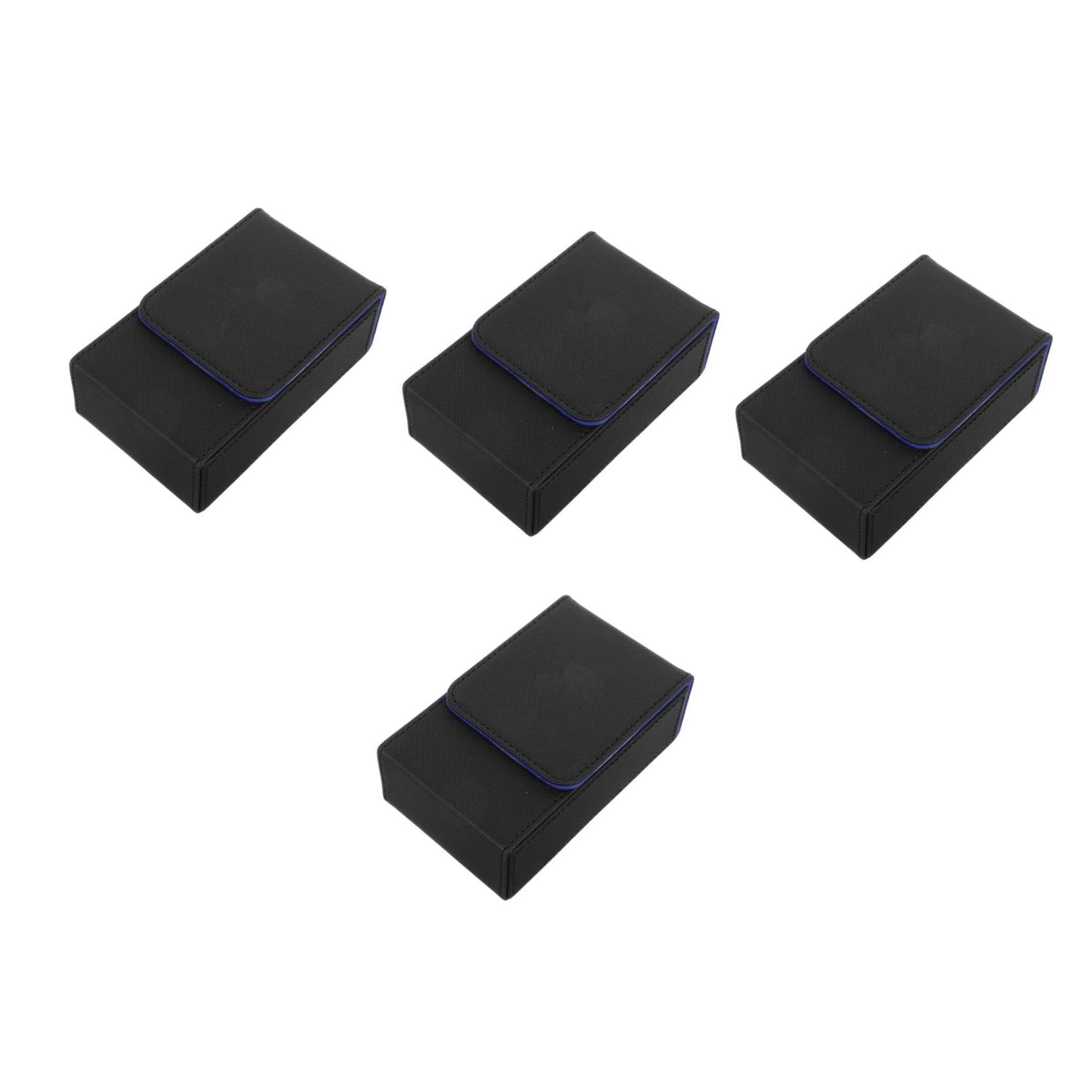 HEMOTON Scatola Da 4 Pezzi Contenitore portatile Pratico contenitore per carte decorazione a mano tarocchi fascia filtro Uomo contenitori contenitore rettangolare portaoggetti in pu