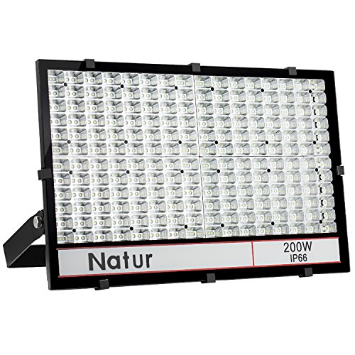 proyectores para exteriores de 200w LED, 20000LM, blanco frío 3000K, IP66 a prueba de agua, LED vivo al aire libre, terraza iluminada, jardín, garaje, patio, parque