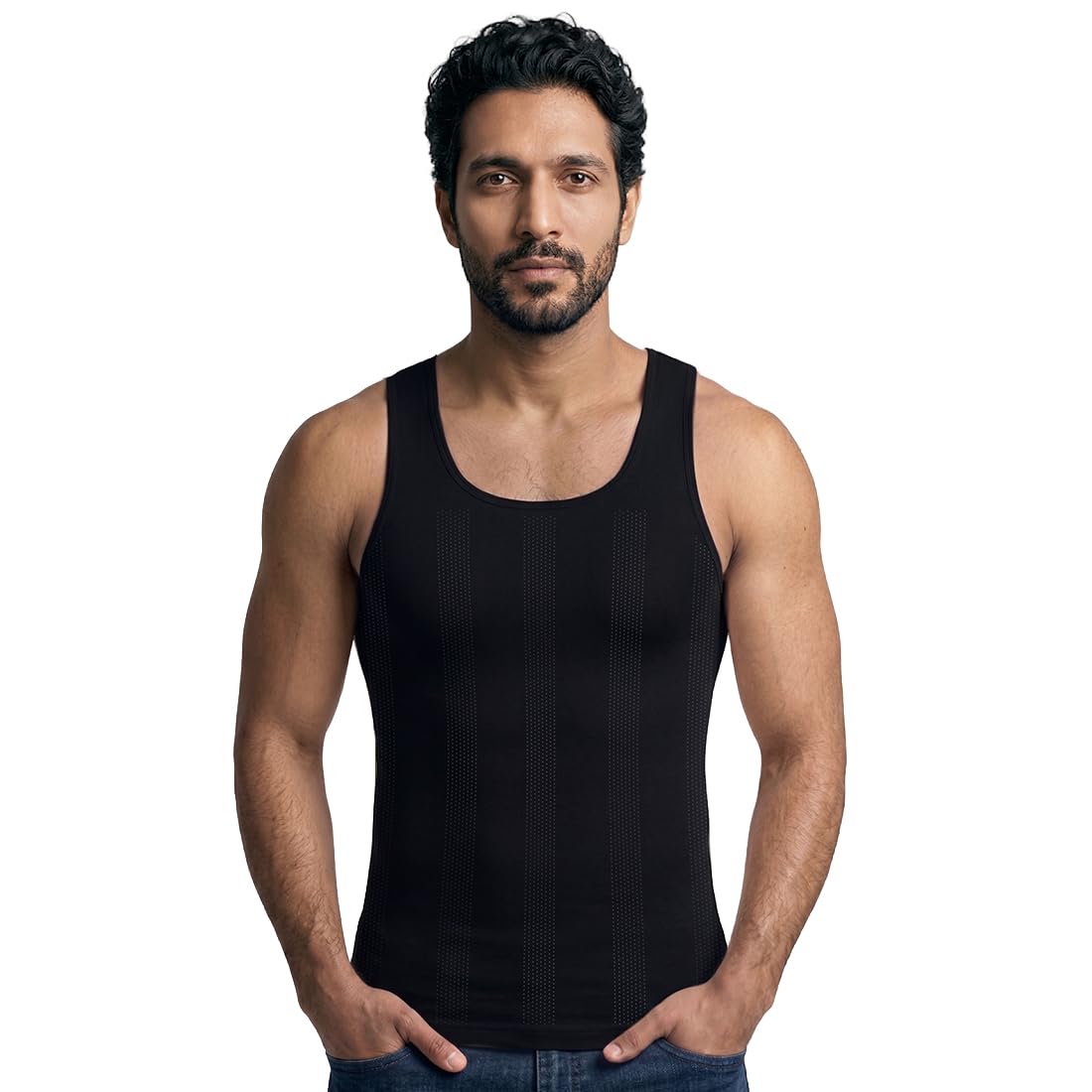 Men Zenrik High Compression Shapewear Vest for Chest and Abdomen-image-20
