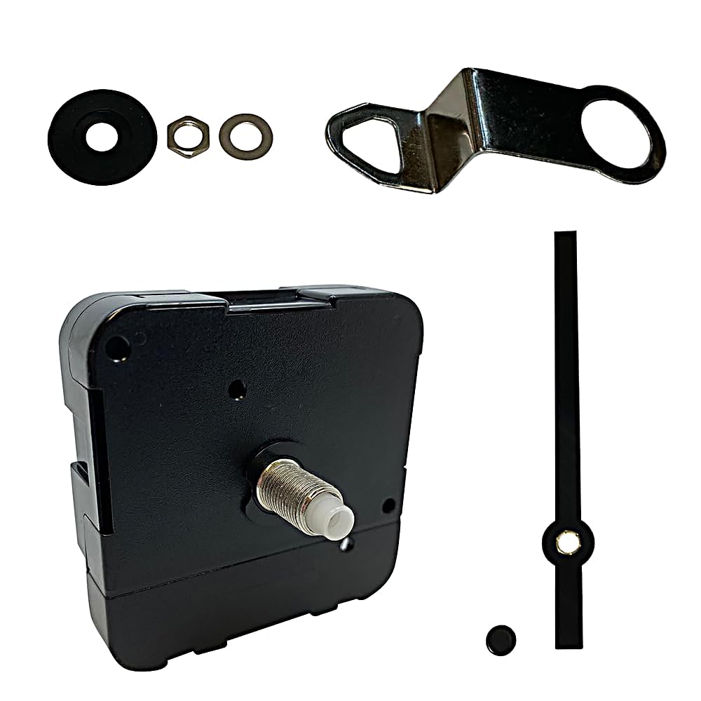 New Quartz OK888 Non Ticking Silent Tide Tidal Clock Movement Mechanism Motor For Indicator Clocks Replacement Repair Battery Powered (90mm Black Metal Hand)
