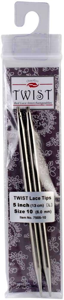 Needle Tips 5 inch (13cm) for Twist Red Lace Interchangeable Set Size US 10.5 (6.5mm) 7505-10.5