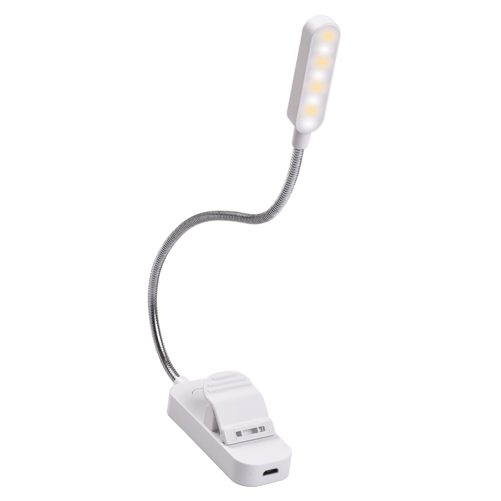 USB Rechargeable 8 LEDs Book Light Clip On Reading Light LED Lamp Eye Protection Nightlight 3 Color Temperature Stepless Dimming with Memory Function Great Gift for Children Students Book Lovers