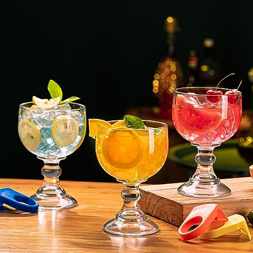 Wookgreat Schooner Beer Glasses 21.5 Oz Set Of 4, Extra Large Margarita Glass thumb #5