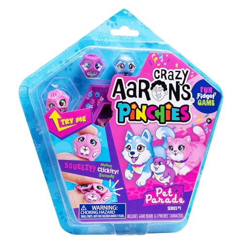 Crazy Aarons Pinchies Pet Parade Series #1 Interactive Fidget Toy for Tactile Play Collecting and Sensory Engagement Durable Design for Fun & Entertainment Suitable for Kids & Teens 1 Pack
